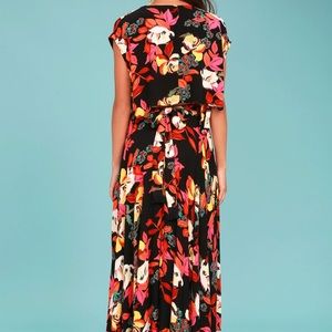 Free People Sundown Black Floral Print Two-Piece Dress | Size Small
